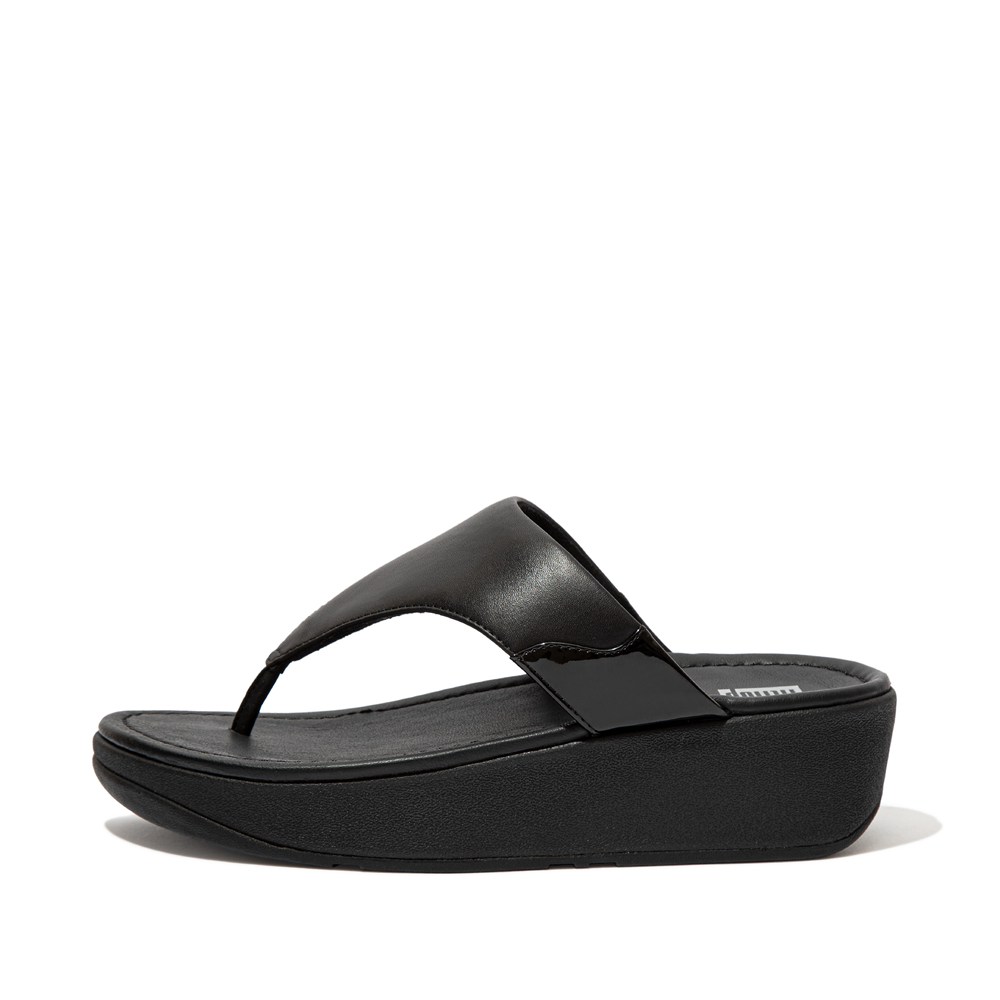 Fitflop Womens Sandals Black - Myla Toe Thongs - 92VRMXYBS